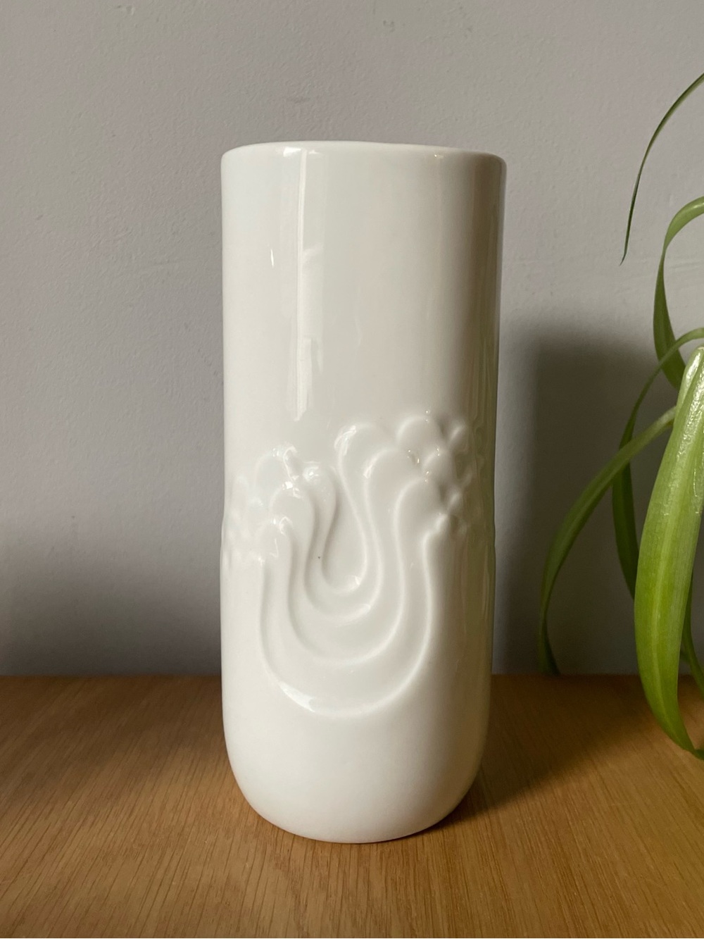 Vintage MCM Thomas Germany Blutenfest Vase Tapio Wirkkala White Porcelain
